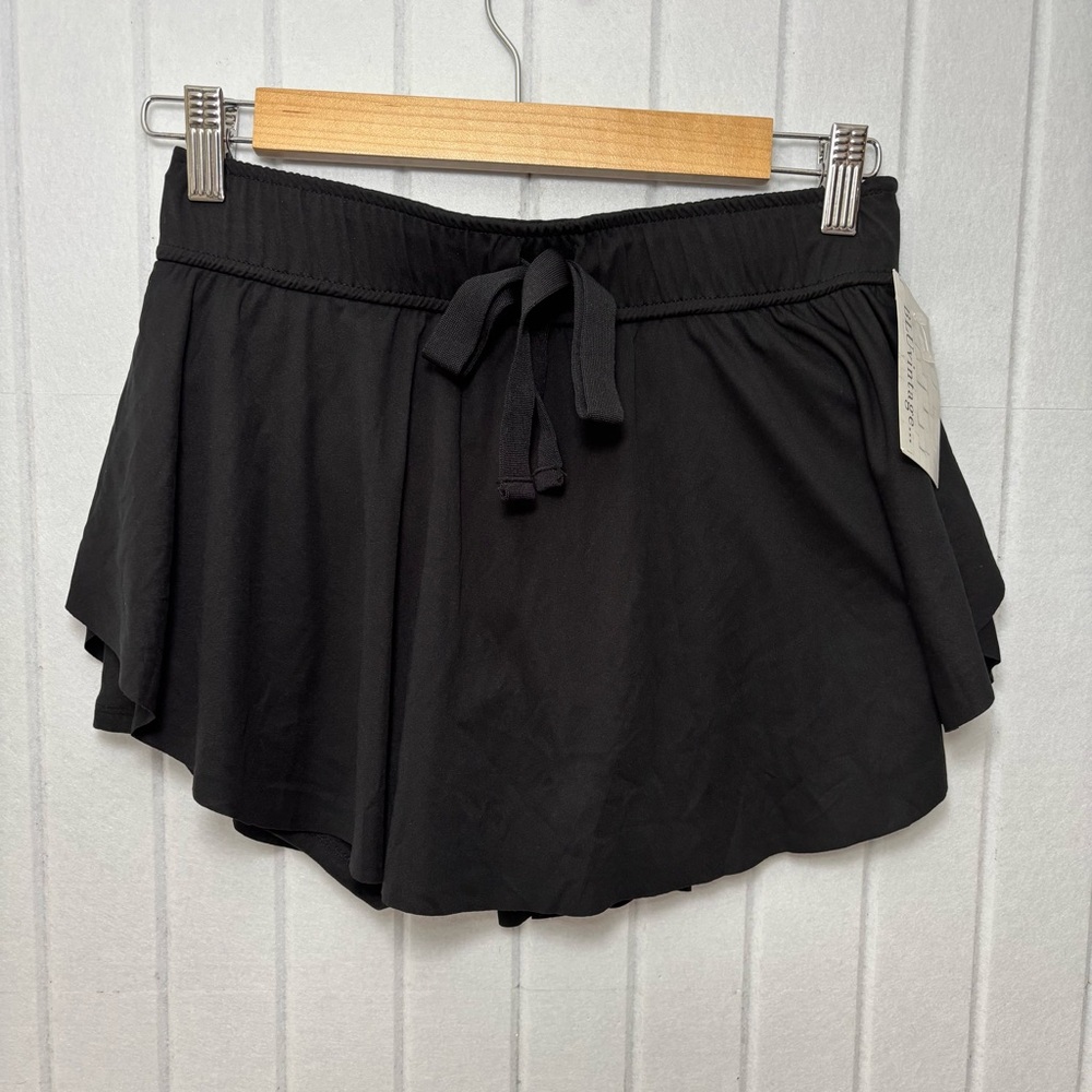 Zenana Outfitters Black Shorts with Waist Tie